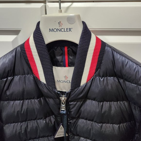 Moncler Logo-Patch Zip-Up Padded Bomber Jacket - Picture 2 of 16